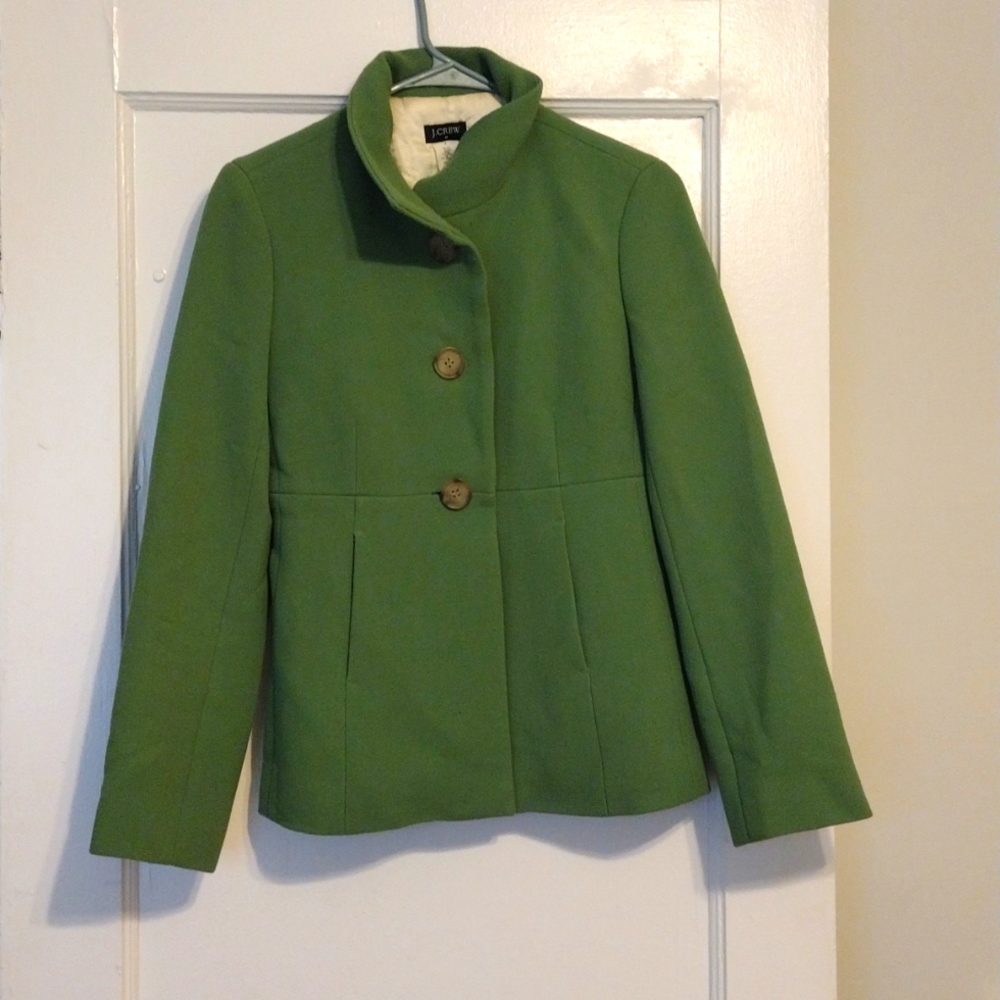 Green peacoat